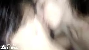 Sloppy blowjob from skinny teen
