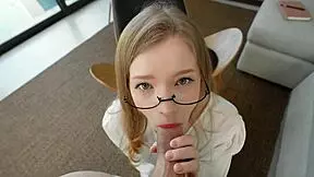 Intense face fucking and oral service leads to huge cumshot.