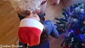 i fucked the girl next door as russian santa under the christmas tree