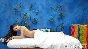 sexy massage session with petite young woman