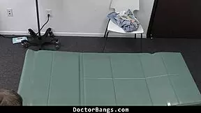 The doctor checks his patient's riding skills to see how it's affecting her back