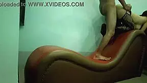 Myanmar cheating wife enjoys hot doggystyle on sofa.