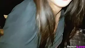 POV amateur Latina couple fucks intensely until creampie in ass 😈