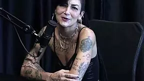 She dominates in gang bang with eight big cocks