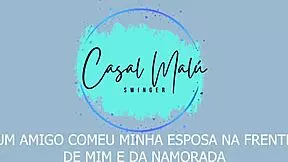 Young guy fucks wife and cums in mouth.