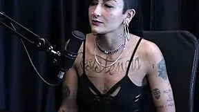 She dominates in gang bang with eight big cocks