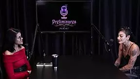 She dominates in gang bang with eight big cocks