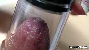 German Pregnant Teen with Milky Tits Masturbates in Sensual Solo Session