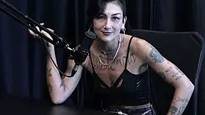 She dominates in gang bang with eight big cocks