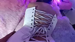 Curvy milf gets filled with milk in doggy style