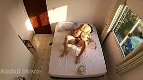 hidden cam caught the brunette riding 😏