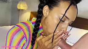 I'm fuckin' this petite latina with her pigtails in missionary, her tight hairless pussy suckin' my cock rough while she talks dirty and ahegaos.