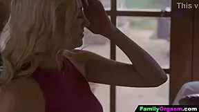 raunchy step daughter tempts stepdad in bedroom 😏