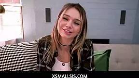 OMG, I’m so nervous, but my hot teenie stepsis Mia Kay helpin’ me lose my virginity with Xsmallsis!