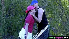 competitive men burn out their stepdaughters in this orgy