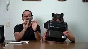 reviewing a male sex toy in a natural way