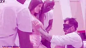 Sensual stripper Emma Smak rides 1, 2, 3 guys, then gets gangbanged by all 5 with double penetration and pee drinking!