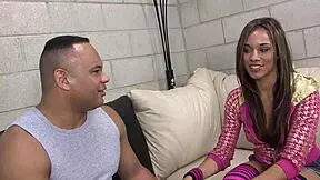 light skinned ebony queen alicia tease receives cum in her pussy from sledgehammers big dick