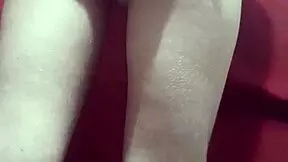 Petite girl enjoys relaxing massage session