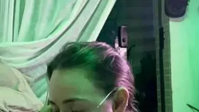 Amateur sister-in-law oiled with milk for doggystyle and cum