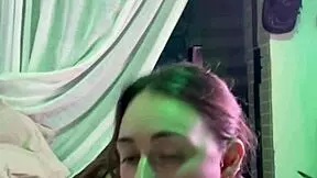 Amateur sister-in-law oiled with milk for doggystyle and cum