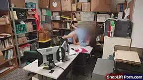 Redhead Thief's Pussy Rammed by LP Officer