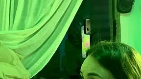 Amateur sister-in-law oiled with milk for doggystyle and cum