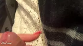 cute babe gives sloppy blowjob in public toilet. she worked magic under fast food table earlier.