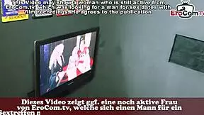 A cute german teen catches a guy in the porn cinema and fucks him.