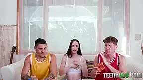 Risky taboo sex with stepbro in room, Hazel Moore and guys 😏