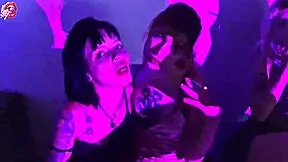 Four Little 18+ Sluts Worship Feet While Stripping?