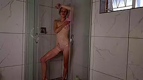 Shower solo session turns steamy