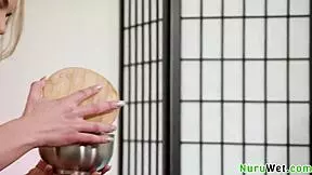 Why Does This Sexy Blonde Teen Masseuse Suck So Well After Wet Nuru? Charles Dera, Kelsey Kane!