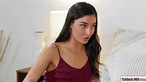 busty stepmom shares intimate scissoring moment with stepteen in private setting