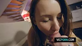 Sexy teen 18+ Taylor Sands has her tight body handled roughly in the video clip with her partner