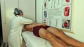 Nurse gives young Brazilian oral satisfaction