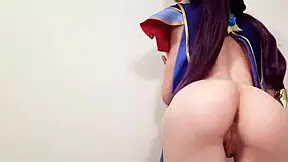 Mona Megistus from Genshin Impact predicts pussy filling with spanking and choking