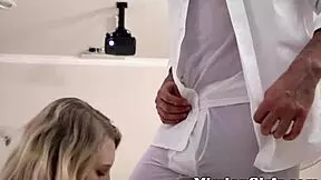 Handsome blonde mormon teen bounces on big hairy prick