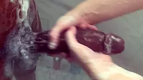 Big step sister teases step brother with monster BBC while alone