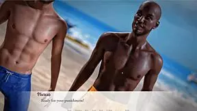 Beautiful Redhead Plays Topless Beach Ball