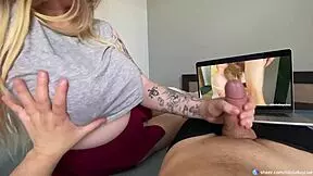 Throat gagging blonde delivers nasty wet blowjob