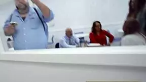 Sasha Pearl Sucks Parker Ambrose's Fat Dick at Work!