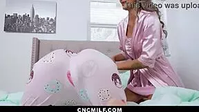 Stepdaughter and stepmom plan a naughty holiday surprise for daddy