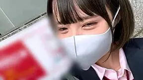 Hey, check out this POV with a young-faced JK sporting huge tits in uniform, getting her boobs squeezed at the love hotel after a cat cafe date, then taking uncle's big cock deep in her pussy till she climaxes! 😍🍆💦