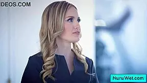 blonde teen lauren phillips prepares david lee for wet nuru massage