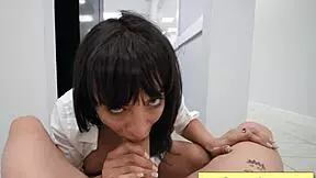 Sasha Pearl Sucks Parker Ambrose's Fat Dick at Work!