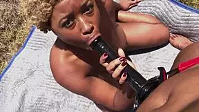 Porsha Carrera Pulls Out Her Big Strapon And Dicks Down Nina Rivera Outside!