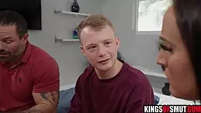 Stepdad And Stepson Threesome Fuck Stepmom