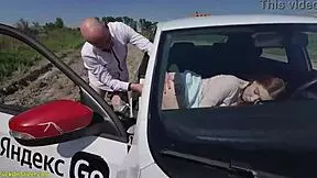 Crazy Taxi Driver Pounds Redhead in First Public Anal Adventure