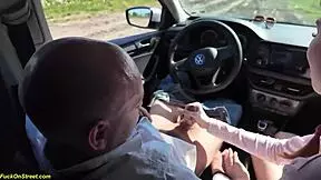 Crazy Taxi Driver Pounds Redhead in First Public Anal Adventure